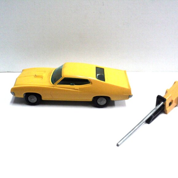 Funmate Go Cars Ford Torino GT Yellow w/ Launcher Vintage Procter & Gamble Japan - Picture 1 of 6